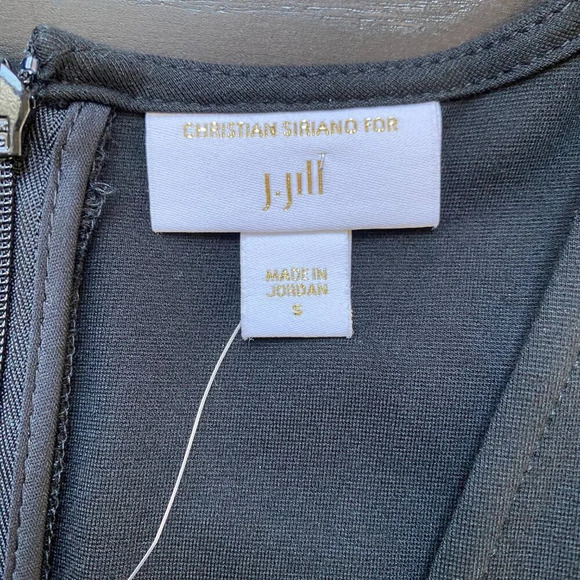 NWOT Christian Siriano for J.Jill Womens Size Small V-Neck Faux Wrap Black Dress - Picture 14 of 16